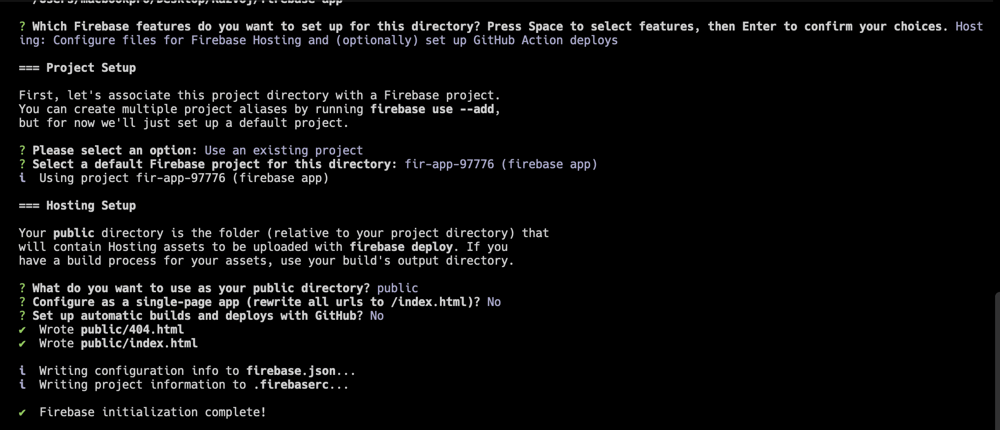 Firebase CLI step 2